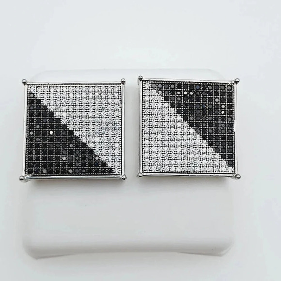 "925 Sterling Silver Plated CZ Earrings, EVBRS691 - Picture 6 of 10